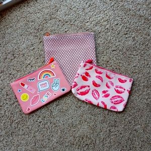 Lot of 3 IPSY bag, clean with working zippers